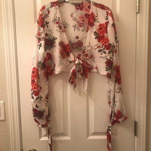 Floral Crop Top/Maxi Skirt Two-Piece Set